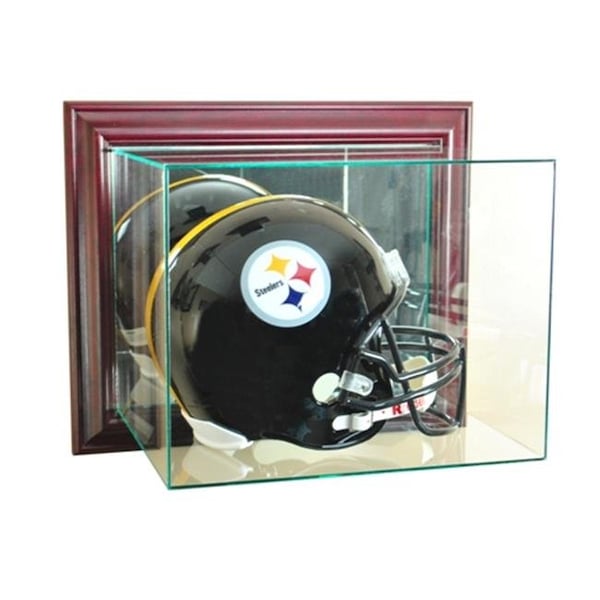 Perfect Cases Perfect Cases WMFBH-C Wall Mounted Football Helmet Display Case; Cherry WMFBH-C - main